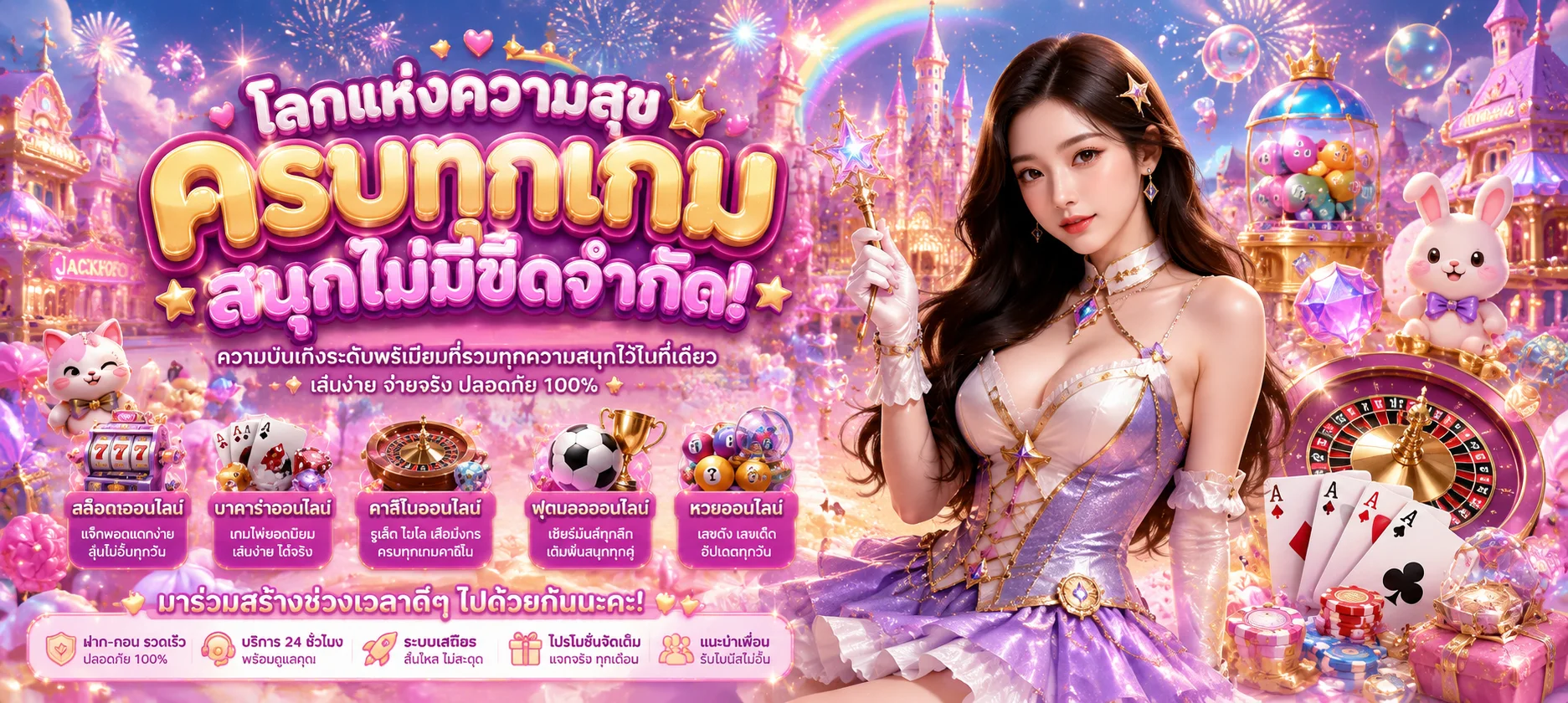 ห้องคาสิโนสดของ MOLLY639 พร้อมดีลเลอร์แจกไพ่บาคาร่า
